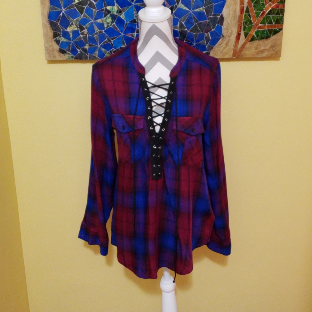 Lace up shirt